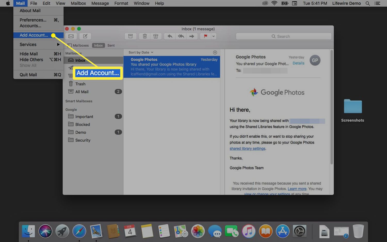 google mail setting for mac mail